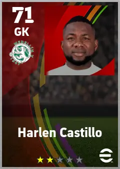 Harlen Castillo eFootball 2026 player card — 71 OVR GK