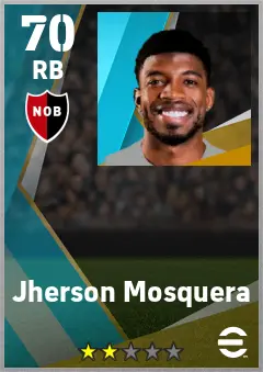 Jherson Mosquera eFootball 2026 player card — 70 OVR RB