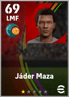 Jader Maza eFootball 2026 player card — 69 OVR LMF