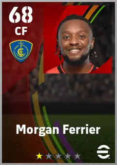 Morgan Ferrier eFootball 2026 player card — 68 OVR CF