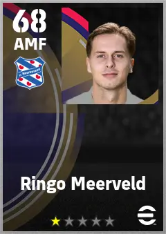 Ringo Meerveld eFootball 2026 player card — 68 OVR AMF