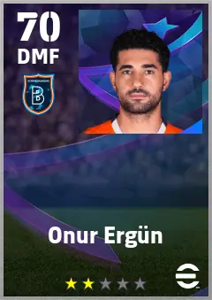 Onur Ergun eFootball 2026 player card — 70 OVR DMF