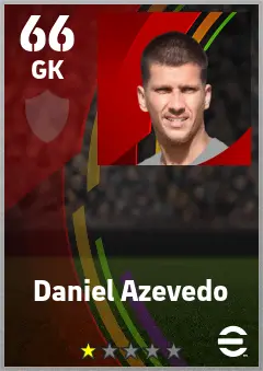 Daniel Azevedo eFootball 2026 player card — 66 OVR GK