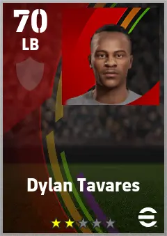 Dylan Tavares eFootball 2026 player card — 70 OVR LB