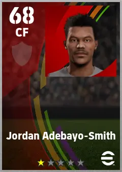 Jordan Adebayo-Smith eFootball 2026 player card — 68 OVR CF