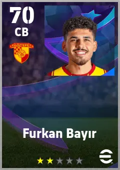 Furkan Bayir eFootball 2026 player card — 70 OVR CB