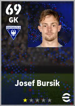 Josef Bursik eFootball 2026 player card — 69 OVR GK