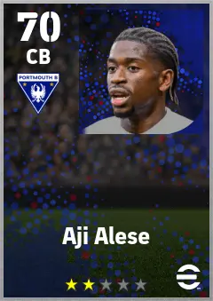 Aji Alese eFootball 2026 player card — 70 OVR CB