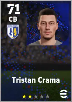 Tristan Crama eFootball 2026 player card — 71 OVR CB