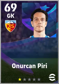 Onurcan Piri eFootball 2026 player card — 69 OVR GK