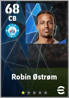 Robin Ostrom eFootball 2026 player card — 68 OVR CB