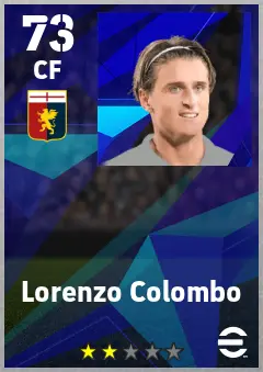 Lorenzo Colombo eFootball 2026 player card — 73 OVR CF