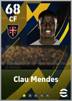 Clau Mendes eFootball 2026 player card — 68 OVR CF