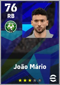 Joao Mario eFootball 2026 player card — 76 OVR RB
