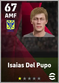 Isaias Del Pupo eFootball 2026 player card — 67 OVR AMF