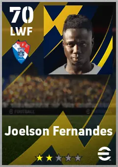 Joelson Fernandes eFootball 2026 player card — 70 OVR LWF