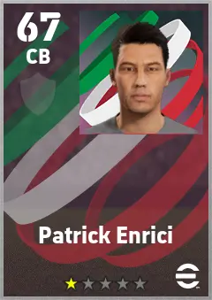 Patrick Enrici eFootball 2026 player card — 67 OVR CB