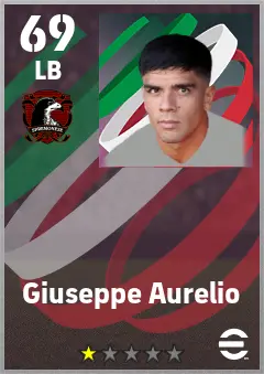 Giuseppe Aurelio eFootball 2026 player card — 69 OVR LB