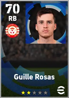 Guille Rosas eFootball 2026 player card — 70 OVR RB
