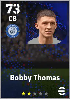 Bobby Thomas eFootball 2026 player card — 73 OVR CB