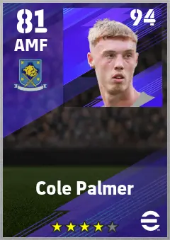 Cole Palmer eFootball 2026 player card — 81 OVR AMF