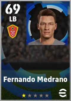 Fernando Medrano eFootball 2026 player card — 69 OVR LB