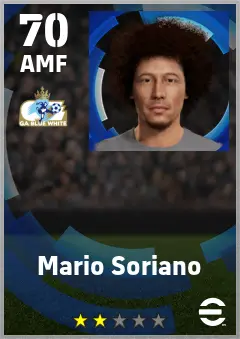 Mario Soriano eFootball 2026 player card — 70 OVR AMF