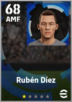 Ruben Diez eFootball 2026 player card — 68 OVR AMF