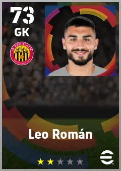 Leo Roman eFootball 2026 player card — 73 OVR GK