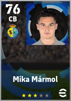 Mika Marmol eFootball 2026 player card — 76 OVR CB