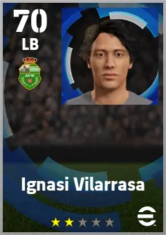 Ignasi Vilarrasa eFootball 2026 player card — 70 OVR LB