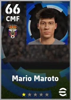 Mario Maroto eFootball 2026 player card — 66 OVR CMF