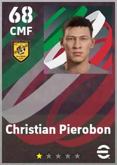 Christian Pierobon eFootball 2026 player card — 68 OVR CMF