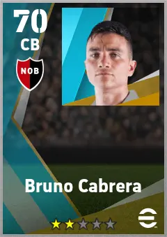 Bruno Cabrera eFootball 2026 player card — 70 OVR CB