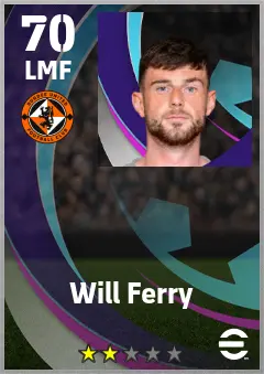 Will Ferry eFootball 2026 player card — 70 OVR LMF