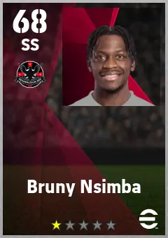 Bruny Nsimba eFootball 2026 player card — 68 OVR SS