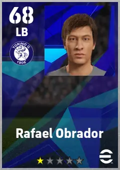 Rafael Obrador eFootball 2026 player card — 68 OVR LB