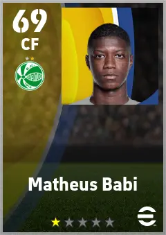 Matheus Babi eFootball 2026 player card — 69 OVR CF