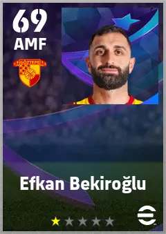 Efkan Bekiroglu eFootball 2026 player card — 69 OVR AMF