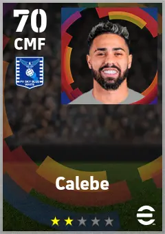 Calebe eFootball 2026 player card — 70 OVR CMF