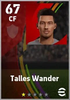 Talles Wander eFootball 2026 player card — 67 OVR CF