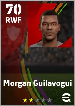 Morgan Guilavogui eFootball 2026 player card — 70 OVR RWF
