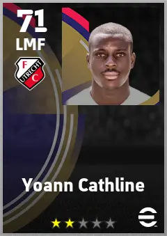 Yoann Cathline eFootball 2026 player card — 71 OVR LMF