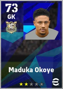 Maduka Okoye eFootball 2026 player card — 73 OVR GK