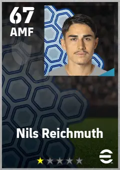 Nils Reichmuth eFootball 2026 player card — 67 OVR AMF