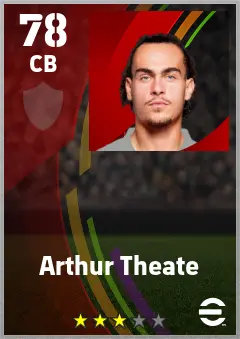 Arthur Theate eFootball 2026 player card — 78 OVR CB
