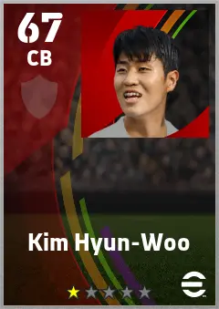 Kim Hyun-Woo eFootball 2026 player card — 67 OVR CB