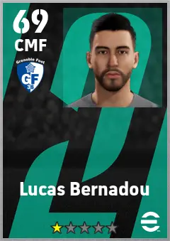 Lucas Bernadou eFootball 2026 player card — 69 OVR CMF