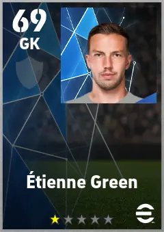 Etienne Green eFootball 2026 player card — 69 OVR GK