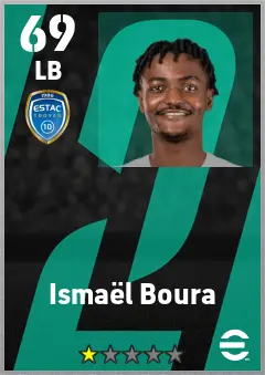 Ismael Boura eFootball 2026 player card — 69 OVR LB